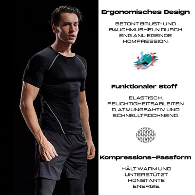 Vortex | Atmungsaktives Kompressionsshirt für Herren Sommer
