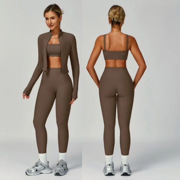 Nexura | Atmungsaktives 3-teiliges Leggings-Set für Damen