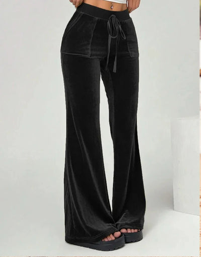 Clara | Elegante Samt Hose für Frauen Hoch Taille 0