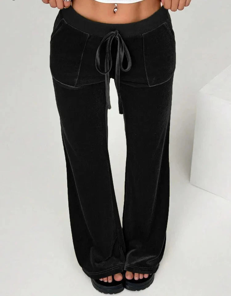 Clara | Elegante Samt Hose für Frauen Hoch Taille 1