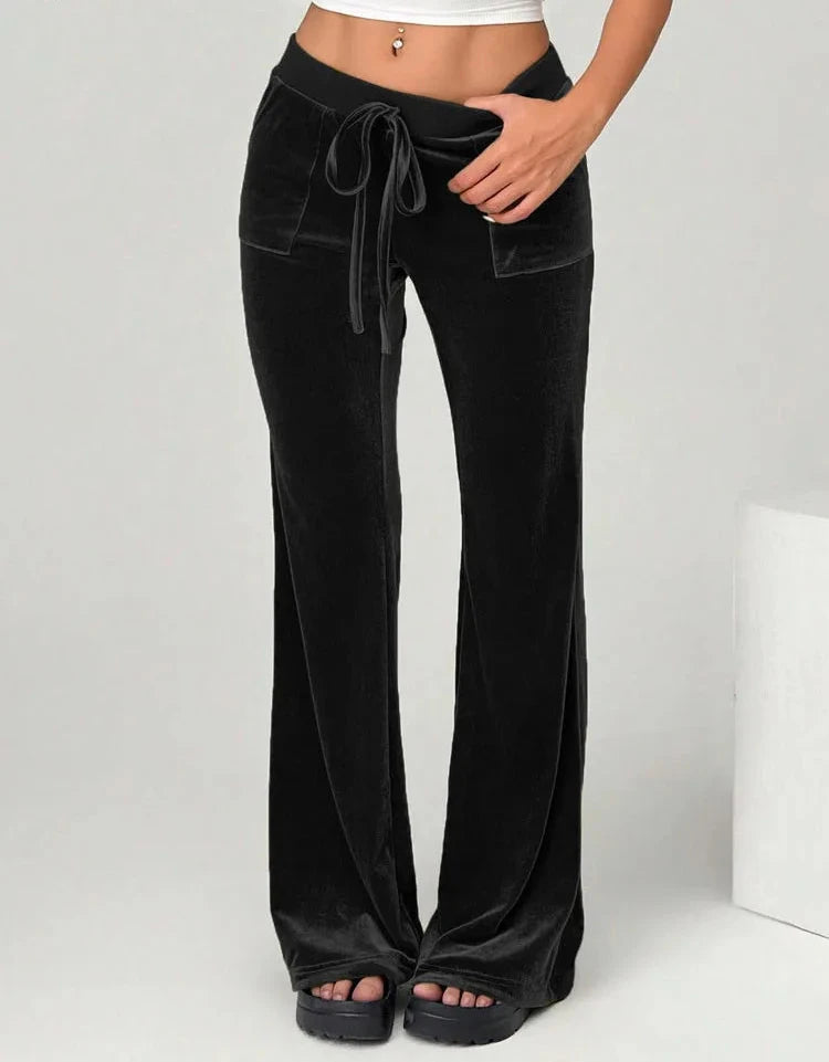 Clara | Elegante Samt Hose für Frauen Hoch Taille 3