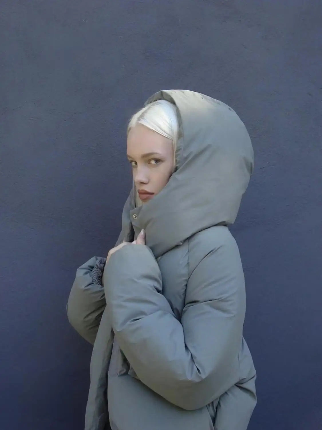 Clara | Eleganter Baumwollmantel für Frauen Mit Hut 4