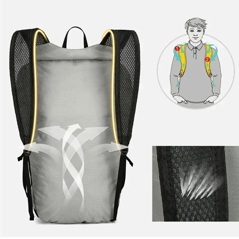 Flexo | Ultraleichter Faltbarer Rucksack für Unisex Reisen 5