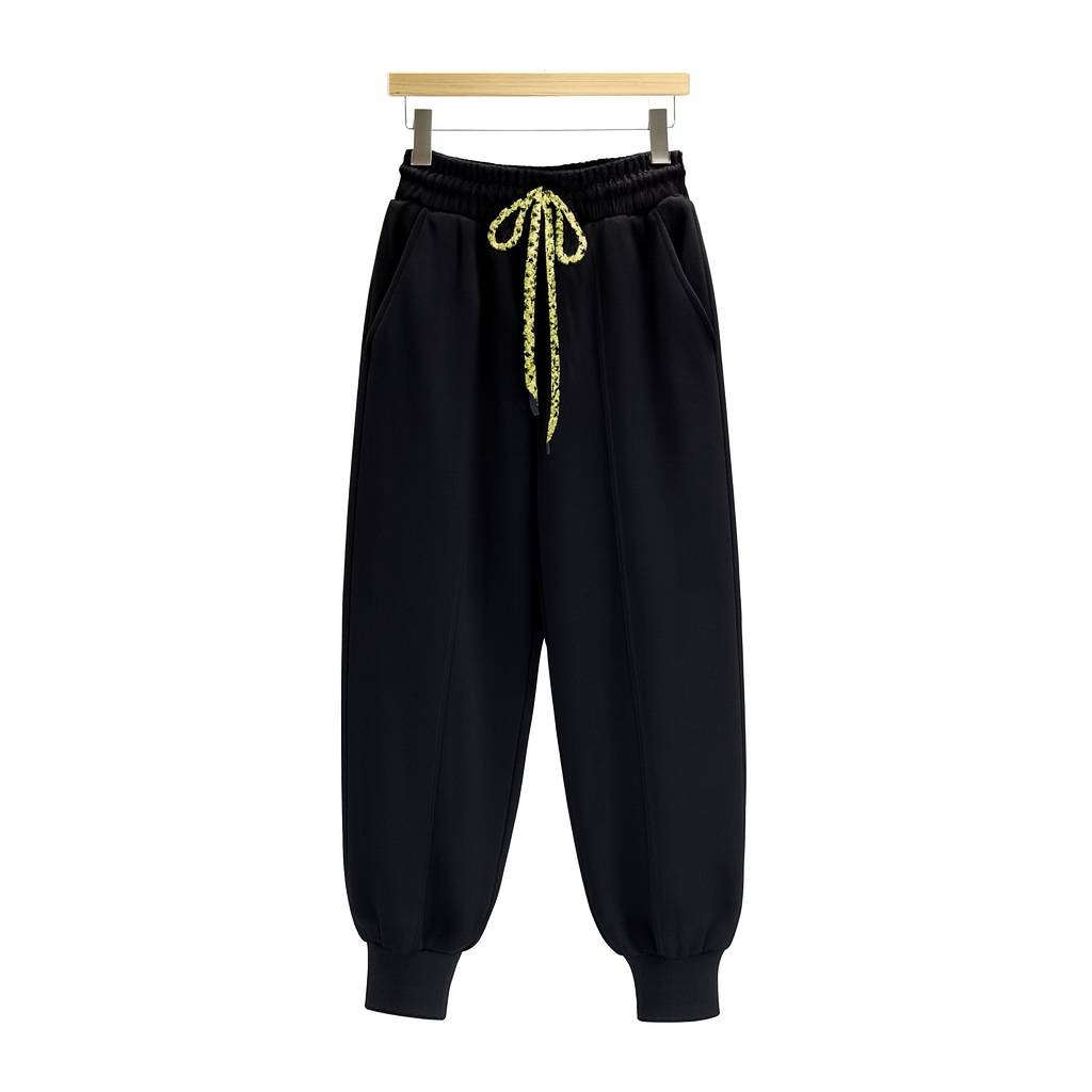 David | Schwarzer Fleece  Freizeitanzug für Herren