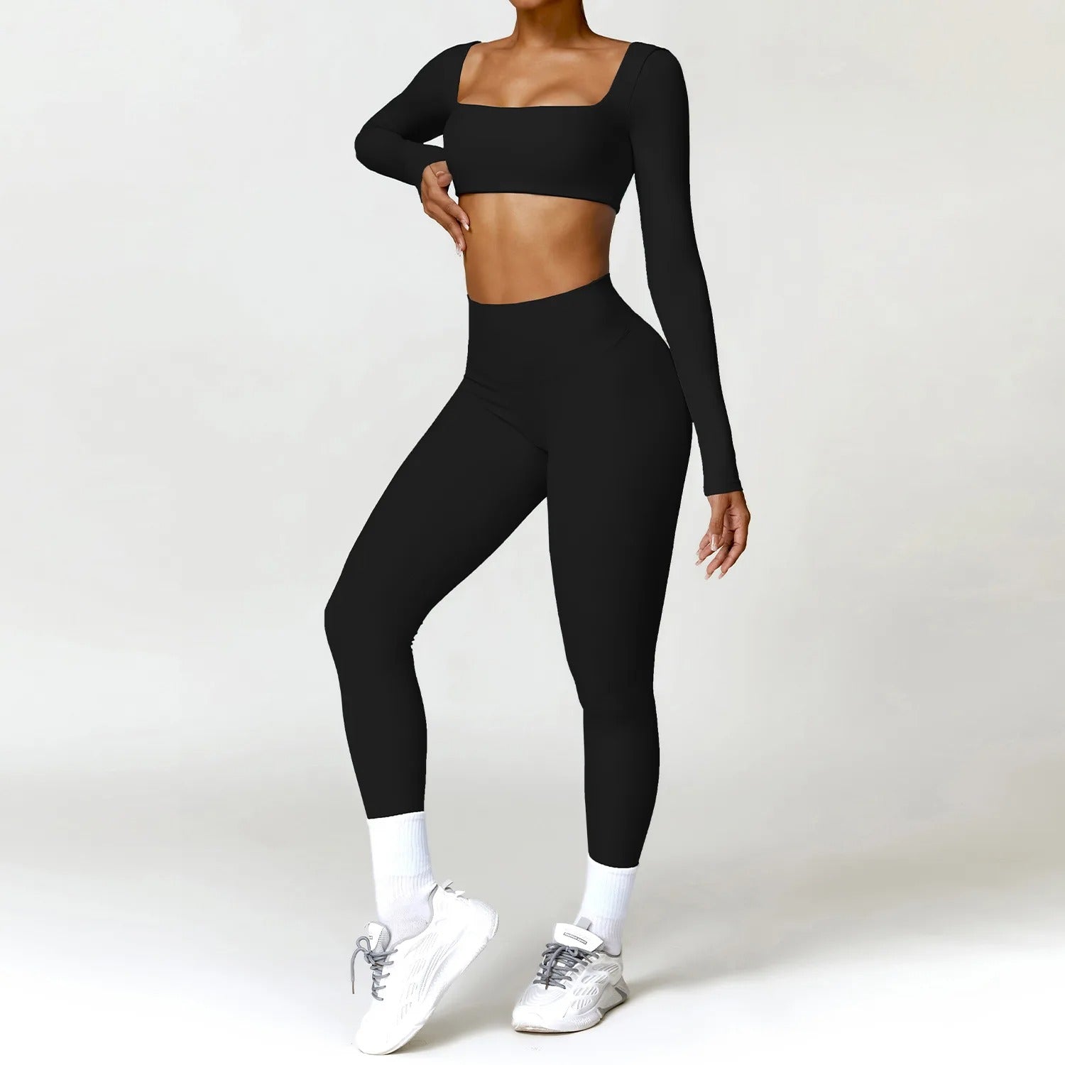 Lantor | Elegantes Langarm-Top & Hosen-Set für Damen 3