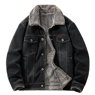 Leon | Bequeme Denim Jacke für Herren Warm 0