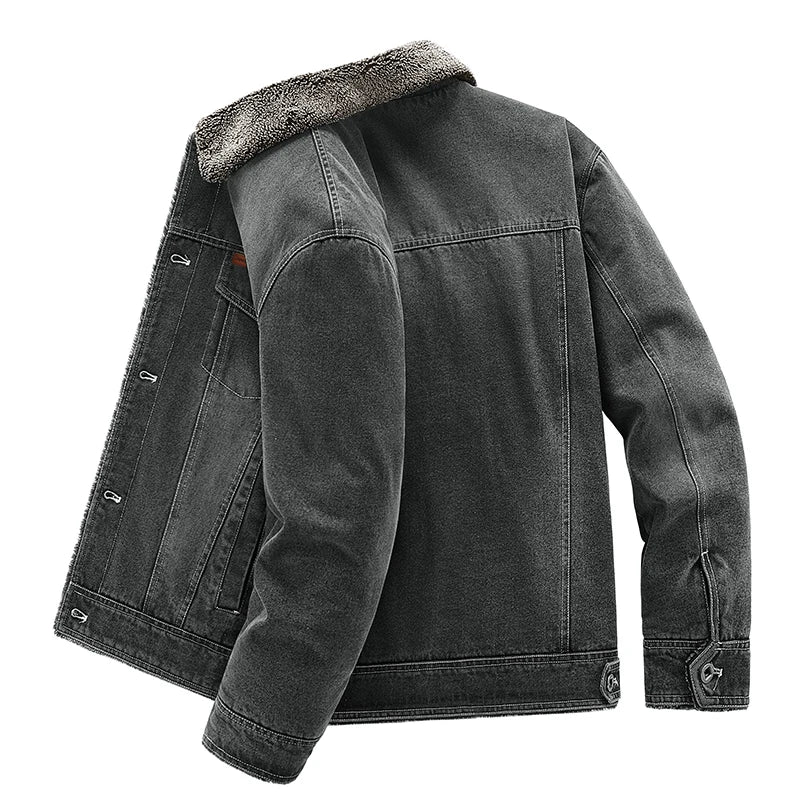 Leon | Bequeme Denim Jacke für Herren Warm 3
