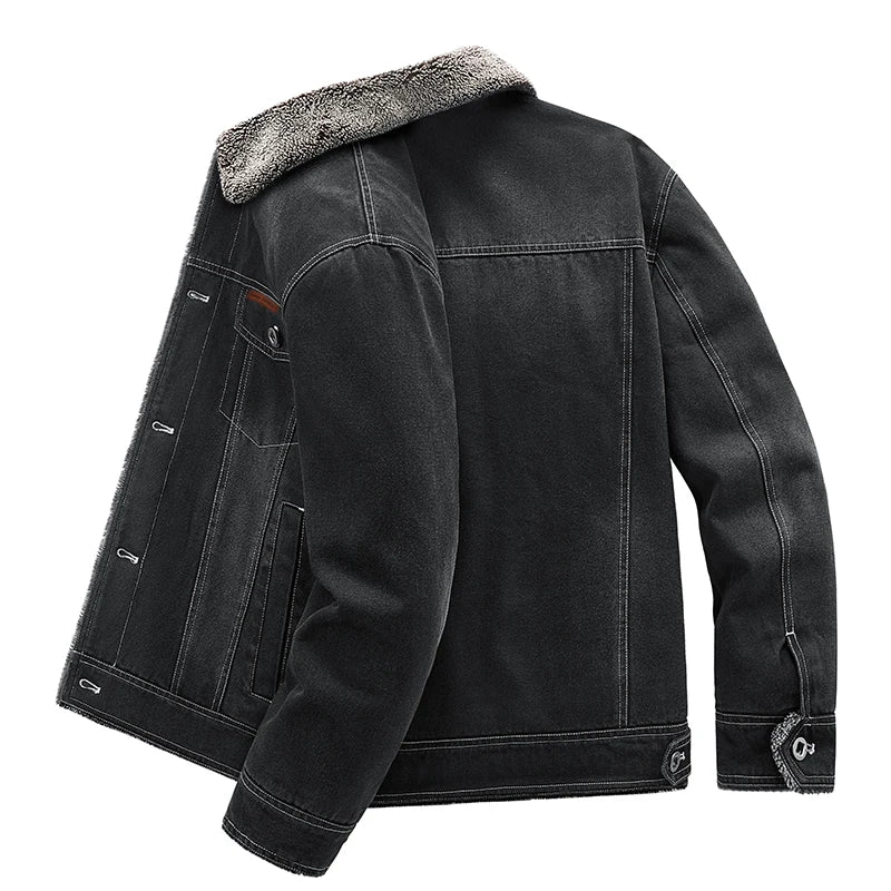 Leon | Bequeme Denim Jacke für Herren Warm 4