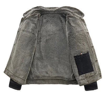Leon | Bequeme Denim Jacke für Herren Warm 5