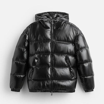 Leon | Bequeme Pufferjacke für Männer Schwarz Winter 5