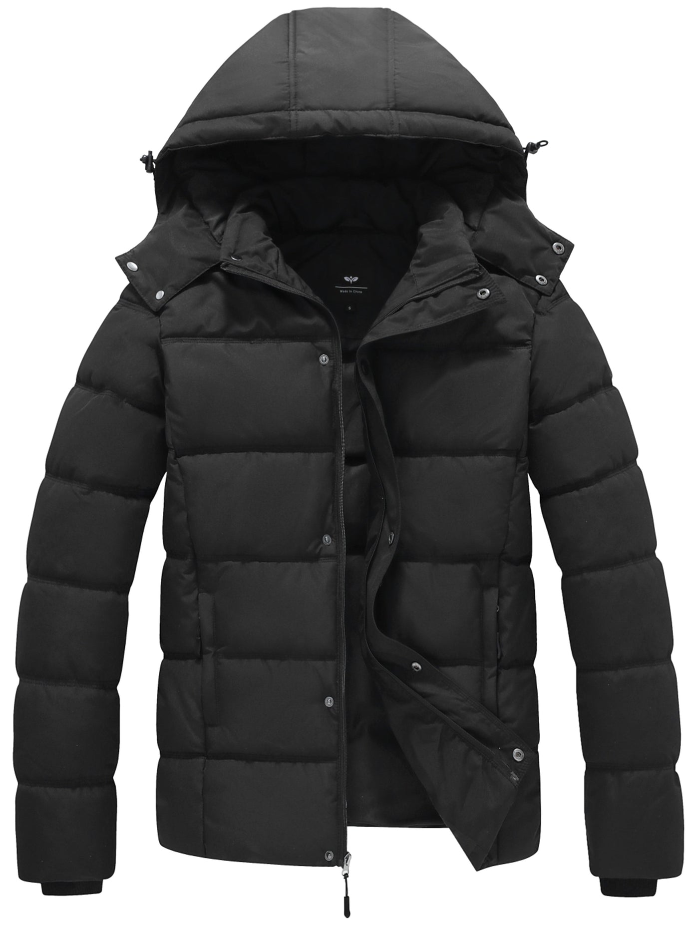 Leon | Warme Pufferjacke Schwarz für Herren Winter 0