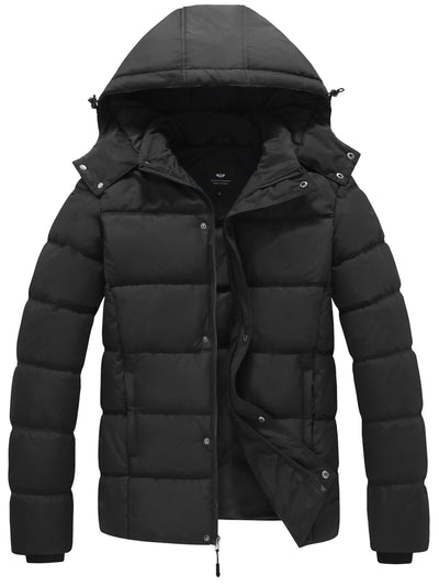 Leon | Warme Pufferjacke Schwarz für Herren Winter 0
