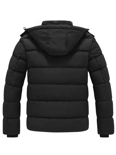Leon | Warme Pufferjacke Schwarz für Herren Winter 2