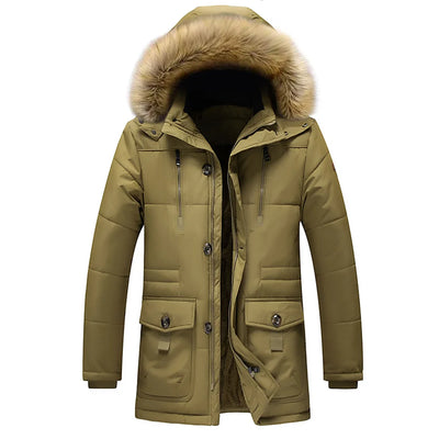 Leon | Winddichter Leder-Mantel für Herren Winter 7XL 2