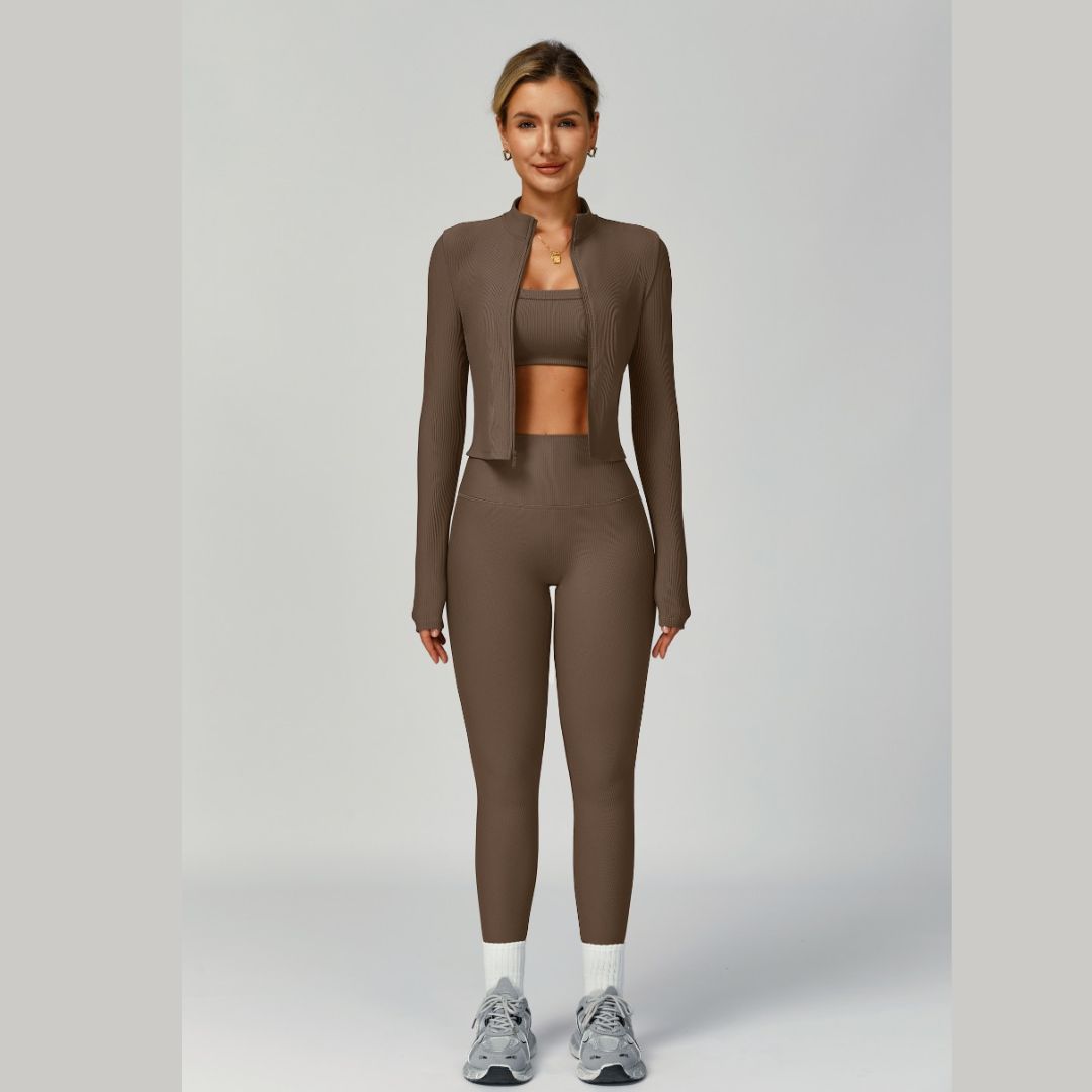 Nexura | Atmungsaktives 3-teiliges Leggings-Set für Damen Sommer 0