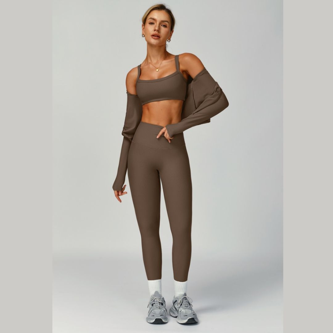 Nexura | Atmungsaktives 3-teiliges Leggings-Set für Damen Sommer 3