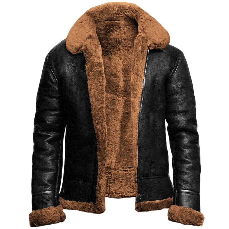 Noah | Elegante Lederjacke für Herren Mit Fell Winter 6