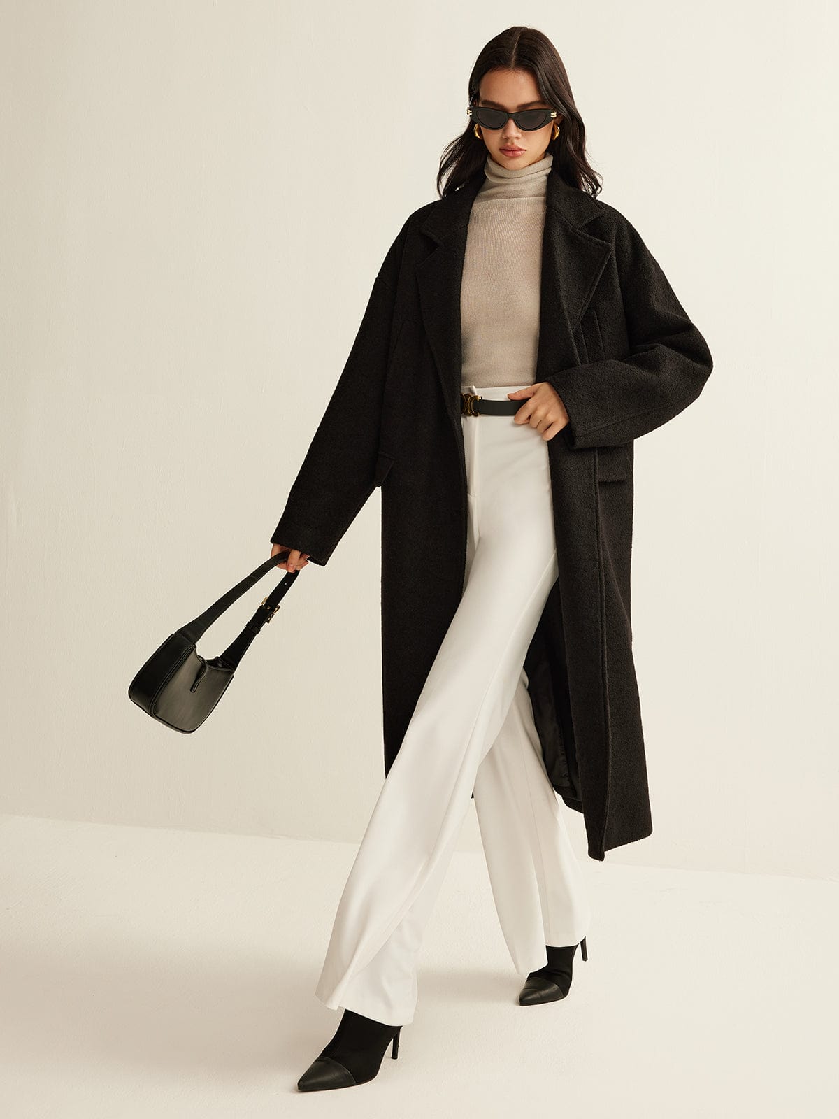 Sophia | Eleganter Trenchcoat für Damen Schwarz Klassisch 0