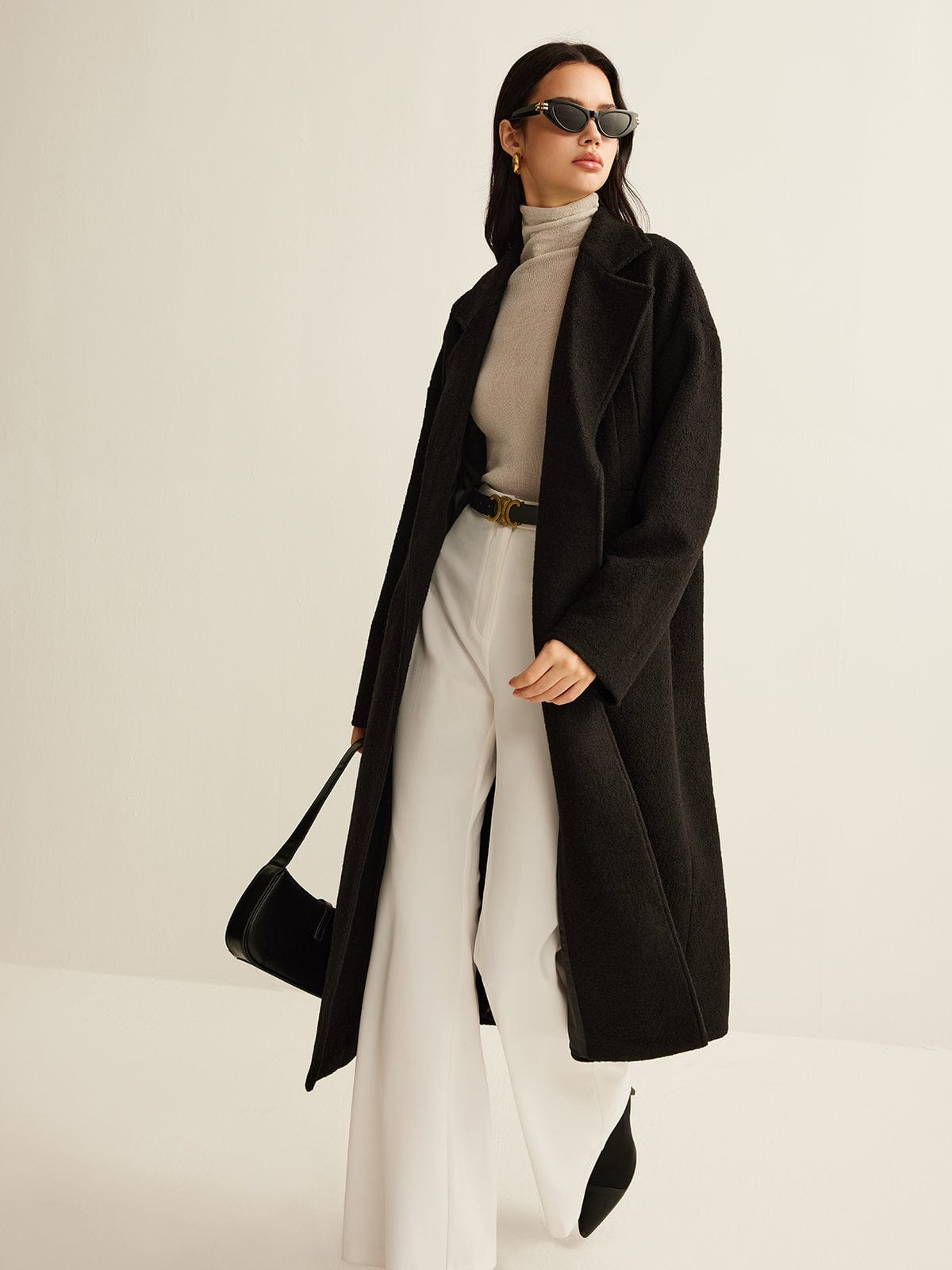 Sophia | Eleganter Trenchcoat für Damen Schwarz Klassisch 2