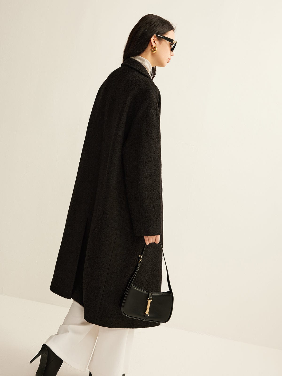 Sophia | Eleganter Trenchcoat für Damen Schwarz Klassisch 3