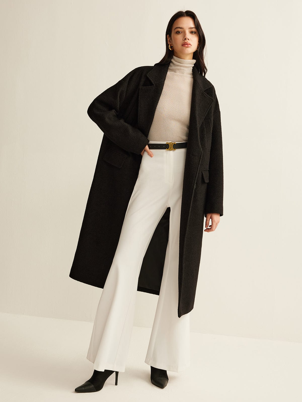 Sophia | Eleganter Trenchcoat für Damen Schwarz Klassisch 5