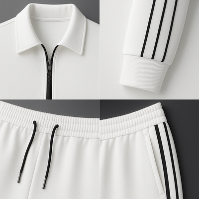 Claudix | Stretch Schwarzes Sport-Set