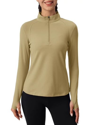 Tervon | Atmungsaktiver Damenpullover mit Viertel Reißverschluss 13