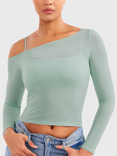 Veyron | Atmungsaktives Ein-Schulter Top für Damen Sommer 8