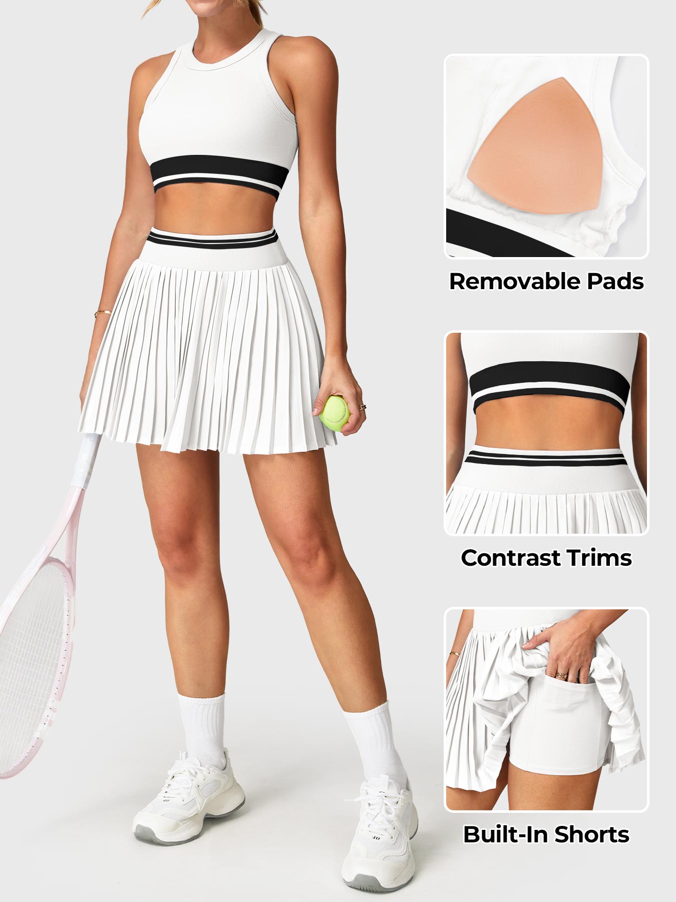 Veyron | Atmungsaktives Tennis Set für Damen Sommer Fit 3
