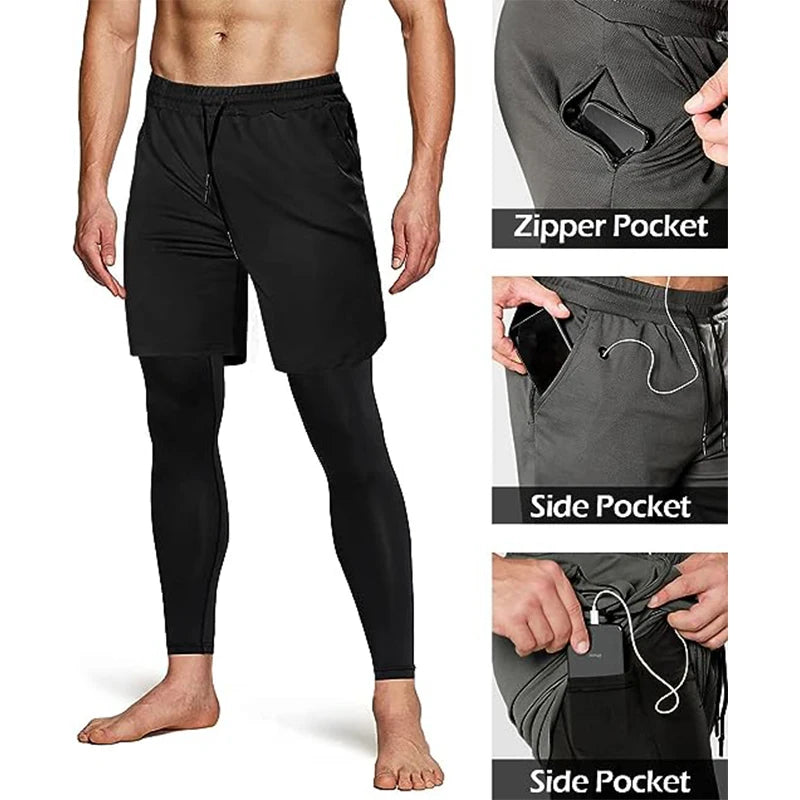 Vortexio | Flexibles 2-in-1 Sporthose für Herren Fitness 3
