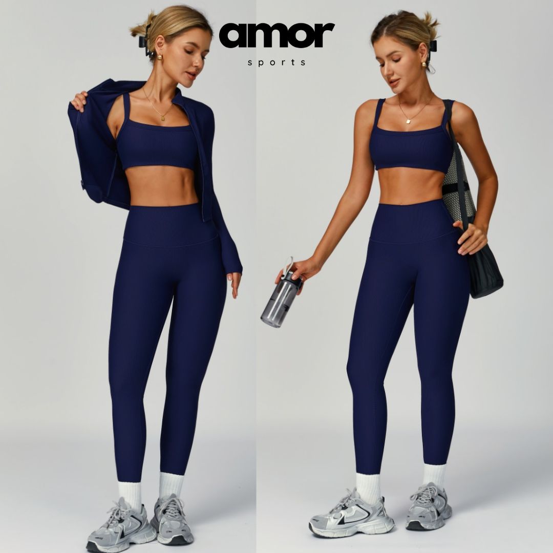 Vortix | Atmungsaktives 3-teiliges Leggings-Set für Damen Sommer 1