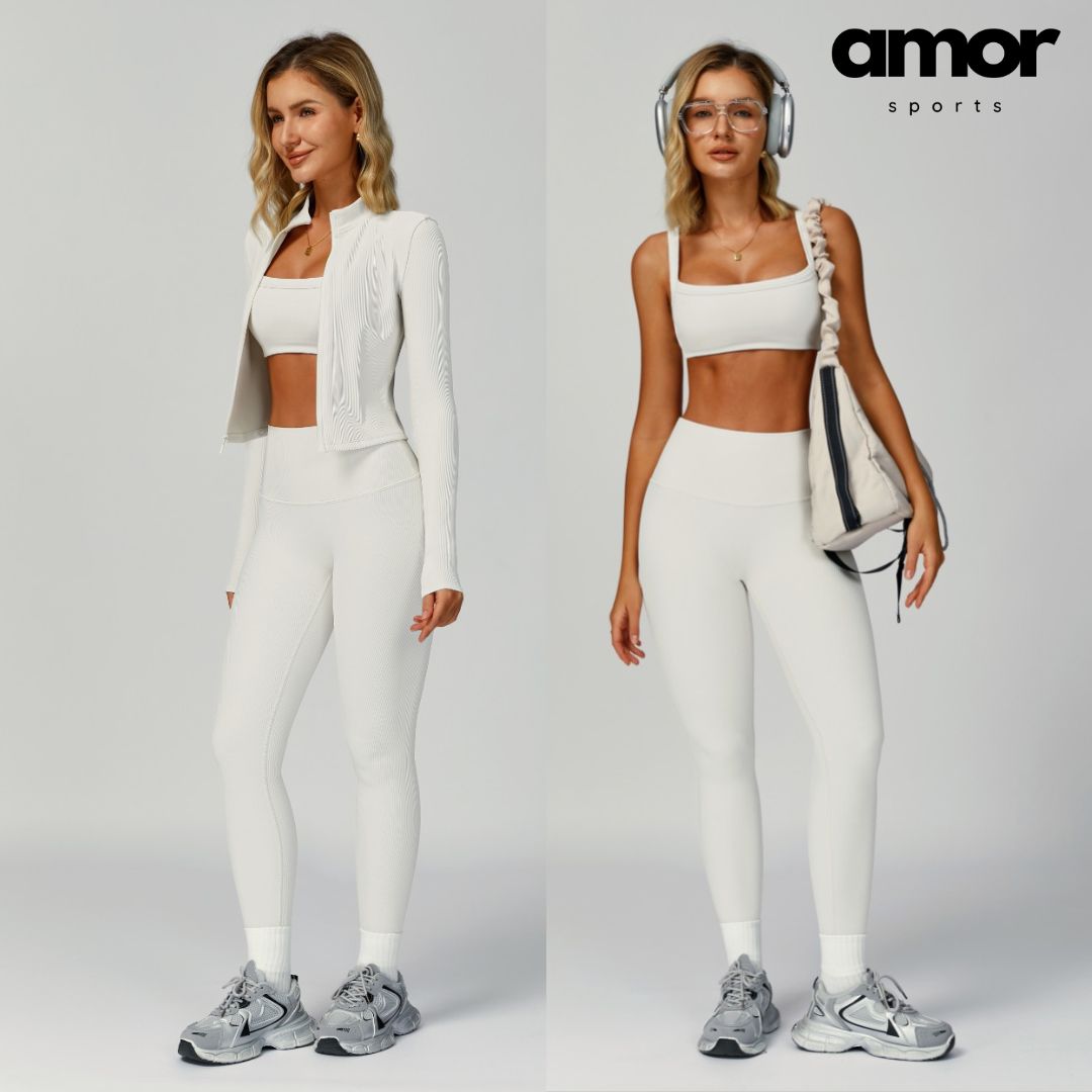 Vortix | Atmungsaktives 3-teiliges Leggings-Set für Damen Sommer 1