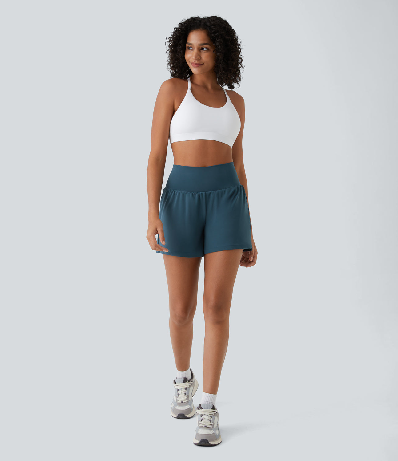 Jorvex | Flexible 2-in-1 Yoga Shorts für Damen Sommer