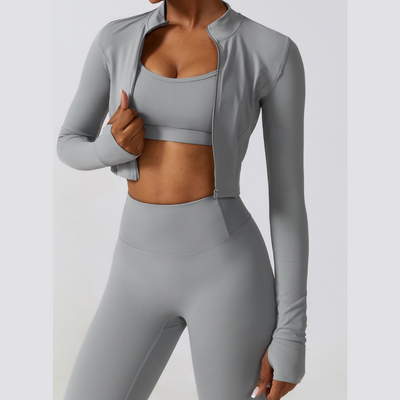 Zyron | Atmungsaktives Sport Set Damen für Frühling 3-teilig 3