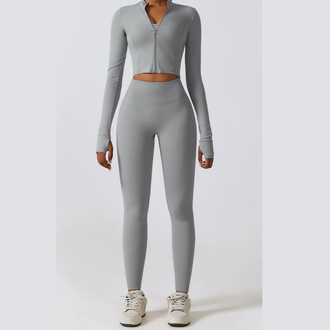 Zyron | Atmungsaktives Sport Set Damen für Frühling 3-teilig 5